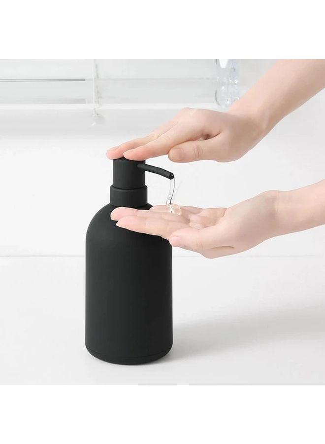 Black Soap Dispenser 13 5 Ounces Modern Pump Bottle For Shampoo Lotion Dish Soap - Image 1